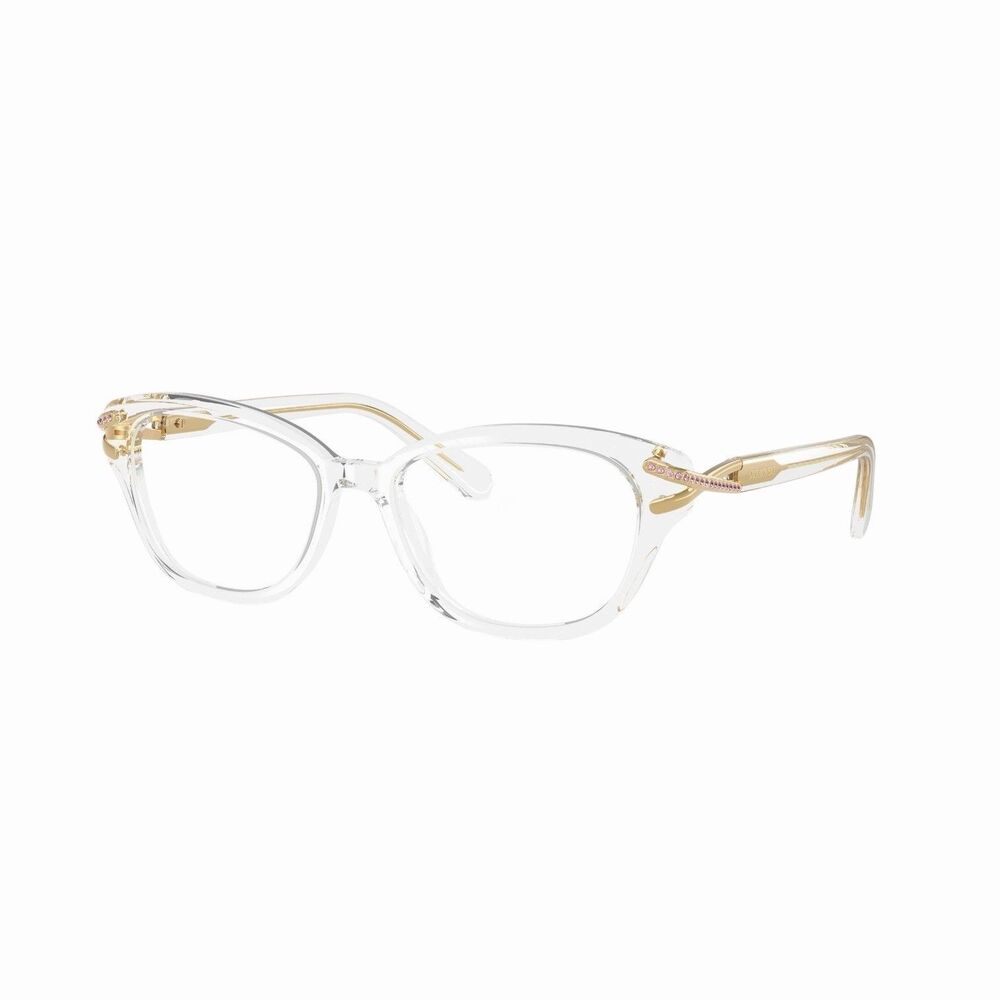 Swarovski SK2032 Eyeglasses Frames Transparent Crystal Demo Lenses 54mm NEW - Picture 14 of 16